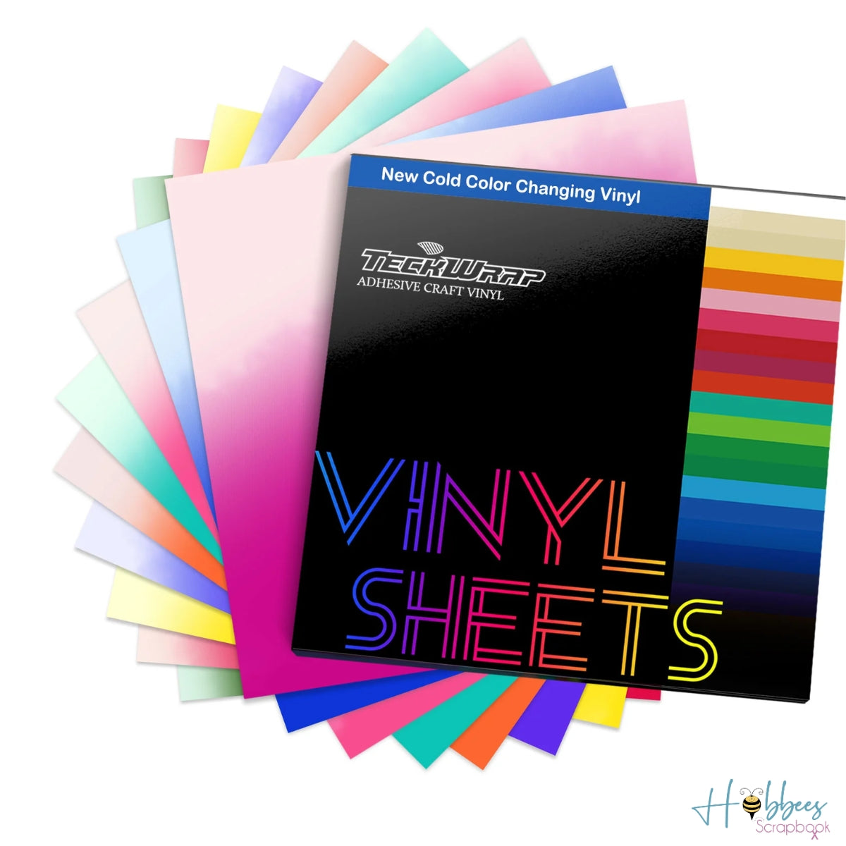 Cold Color Changing Vinyl Sheets Pack / 9 Hojas De Vinil Color Reactivo al Frío