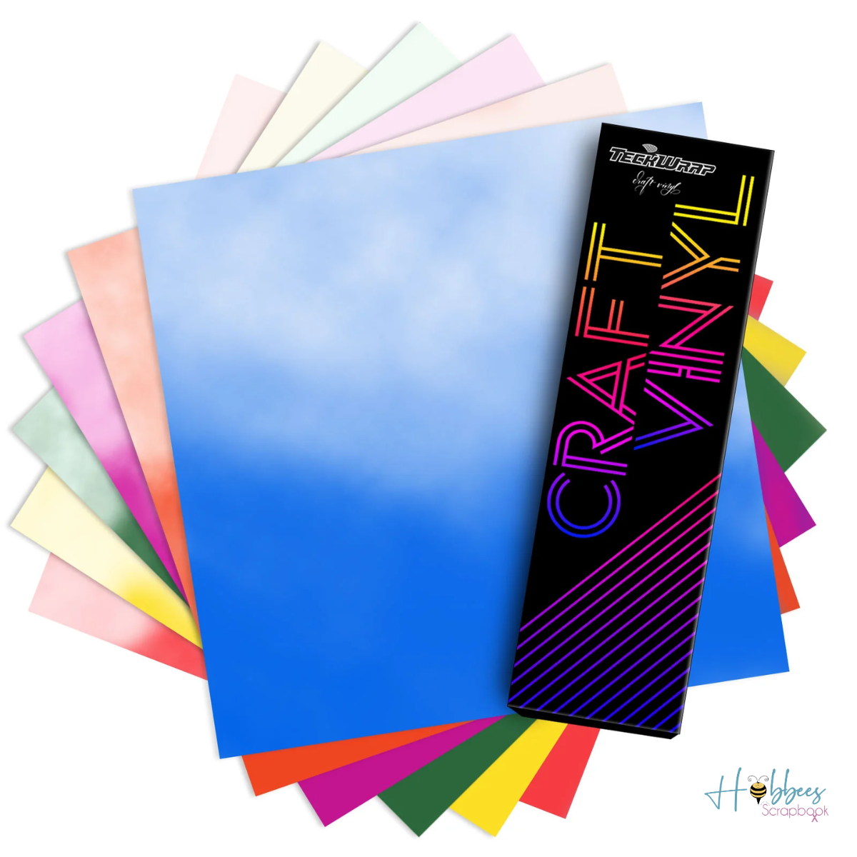 Clear Cold Color Changing Vinyl Sheets Pack / 6 Hojas De Vinil Transparente Cambia De Color Con Frío