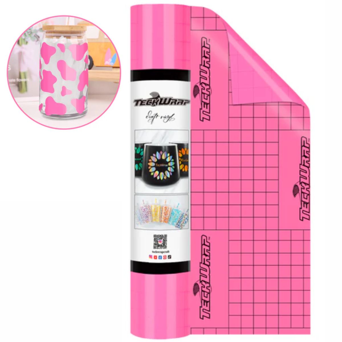 Vinilo Adhesivo Permanente De Teckwrap 12 X 10 Pies, Rosa | Meses Sin Interés
