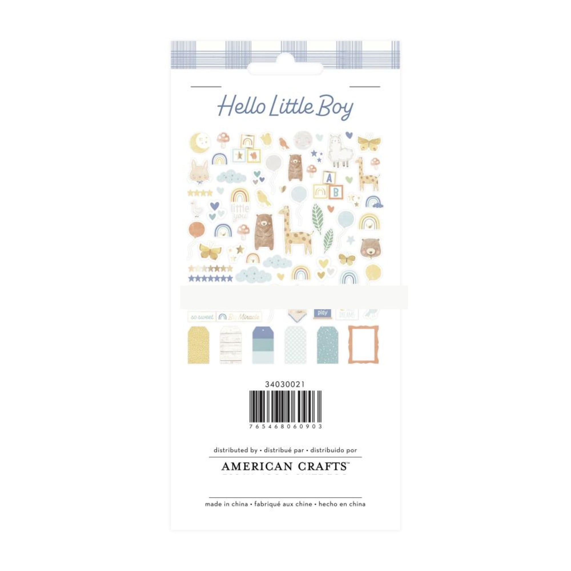 Hello Little Boy Ephemera Die-Cuts / Recortes Decorativos de Cartulina