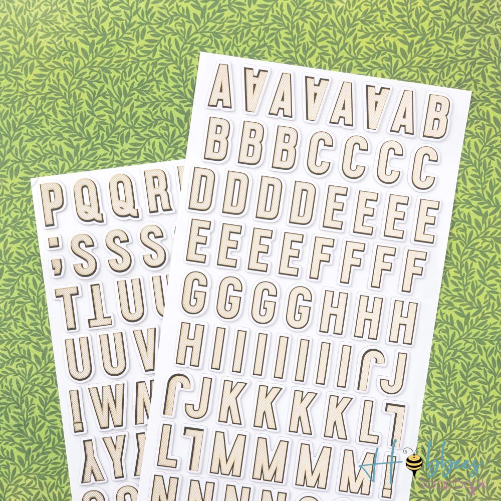 Evergreen & Holly Thickers Stickers / Pegatinas de Alfabeto