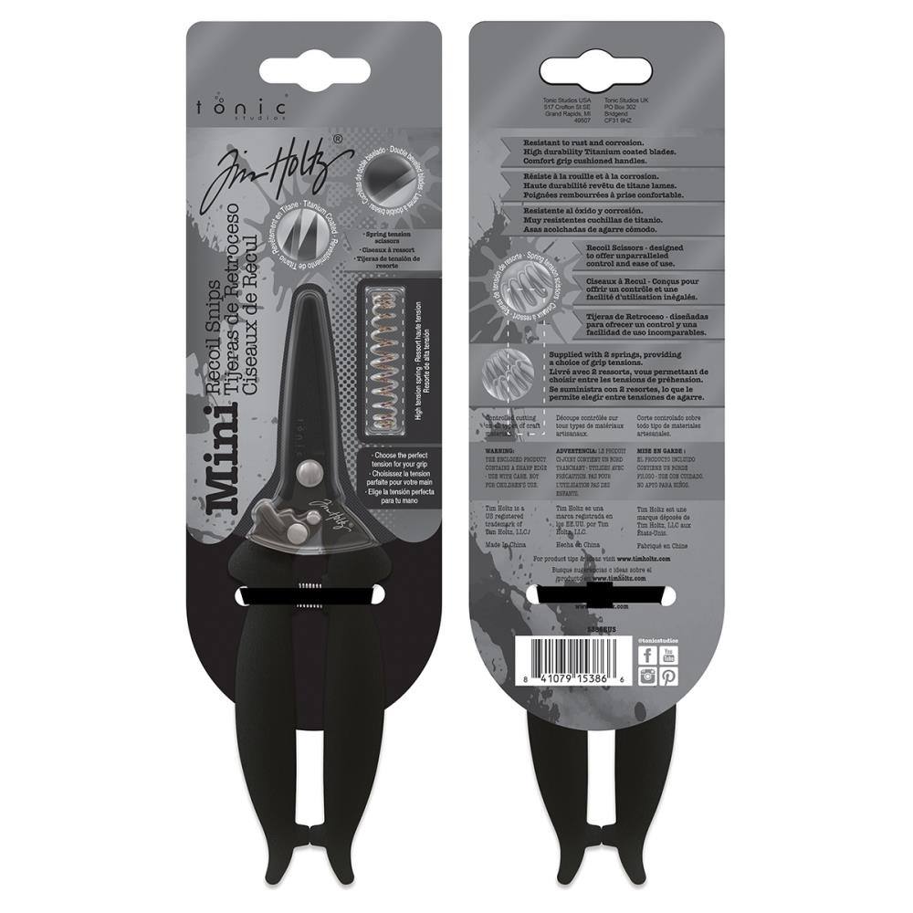 Tim Holtz Mini Recoil Snips / Tijeras de Retroceso Tijeras / Cutters Tonic Studios