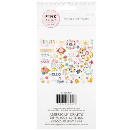 Joyful Notes Ephemeras / Recortes Decorativos Notas Alegres Adornos / Embellishments Pink Paislee