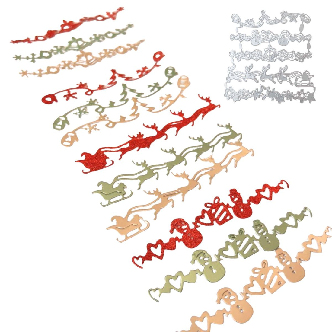 Set de Suajes o Troqueles Bordes Navideños Dados de Corte / Suajes / Troqueles Hobbees