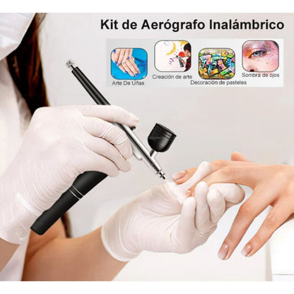 Aerógrafo Portátil Multiusos color Negro Máquinas Hobbees