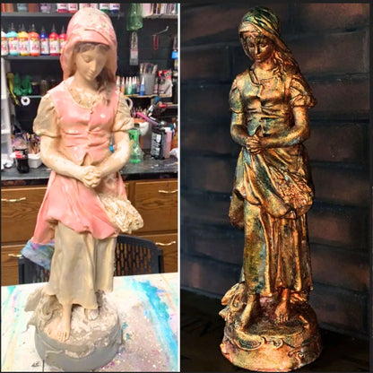 Sparkling Wood Stain &amp; Glaze Metallic Poseidon / Tinta y Esmalte Multi Superficies Pintura y Medios Mixtos Unicorn Spit
