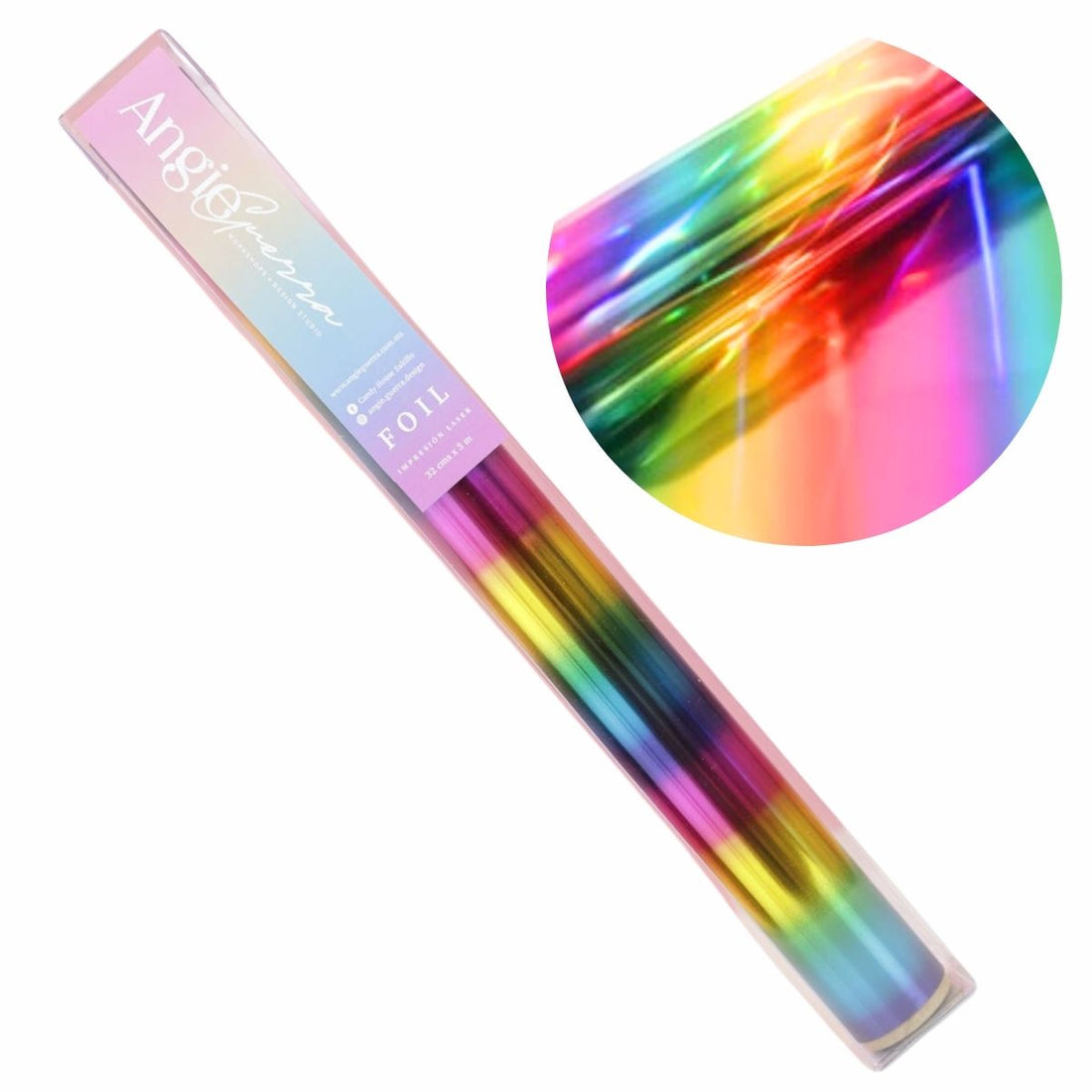 Foil para Tinta Toner Rainbow Holográfico 3m Foil Reactivo Angie Guerra