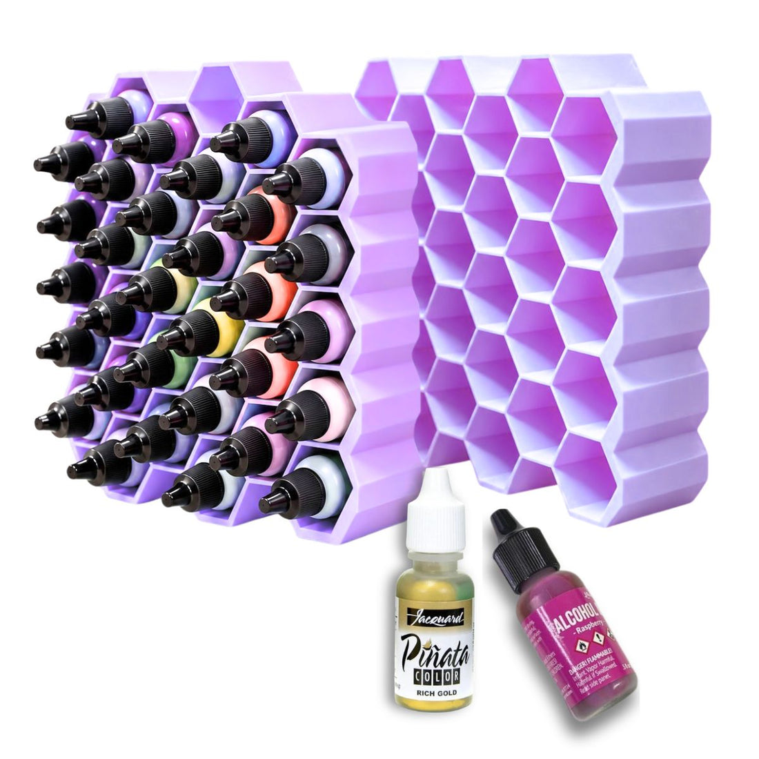 Organizador Panal para Tintas al Alcohol color Lila Almacenamiento y Organización Hobbees
