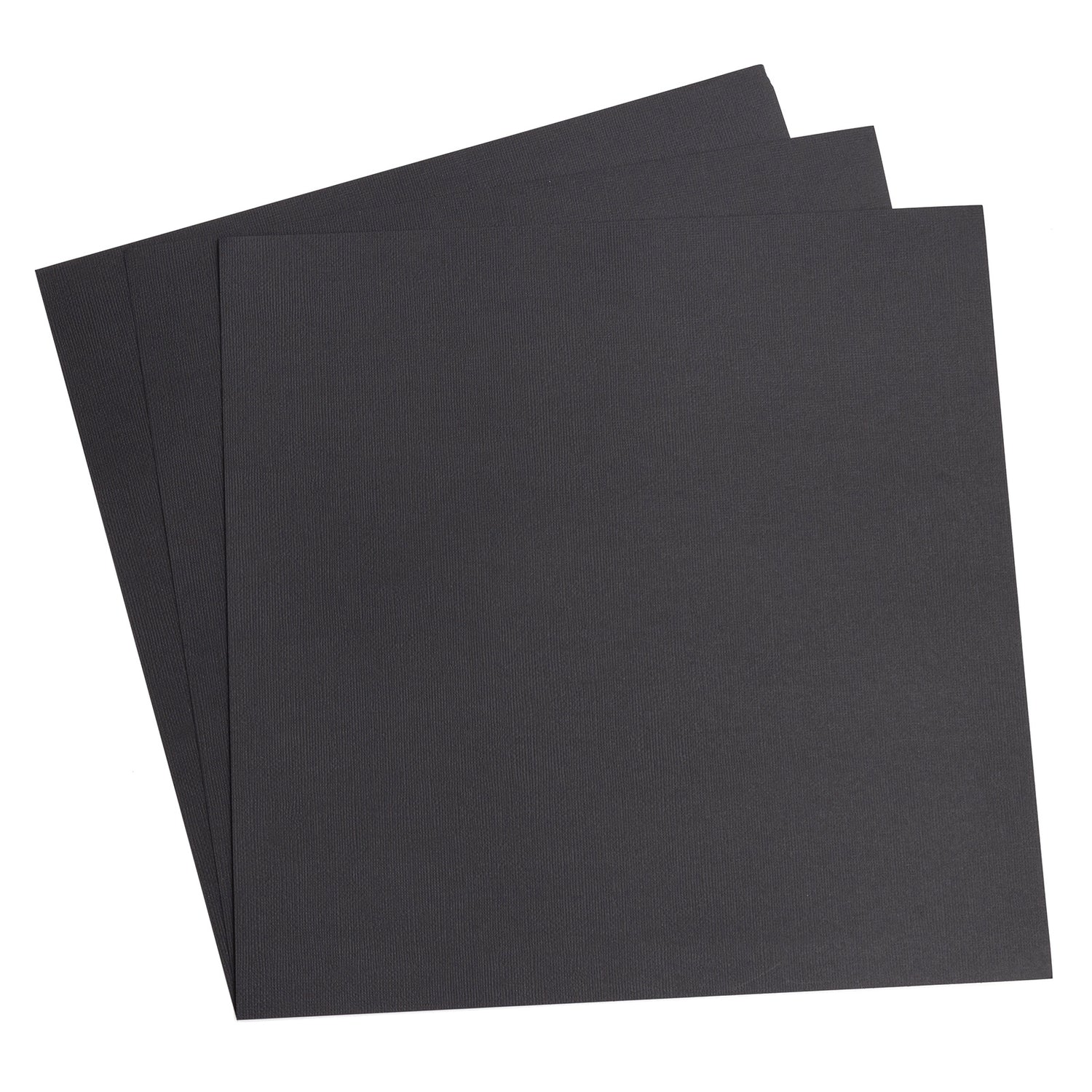 Black Precision Cardstock Pack 12&quot; / Paquete de Cartulina Negra Texturizada Papel American Crafts