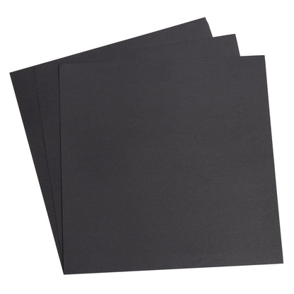 Black Precision Cardstock Pack 12&quot; / Paquete de Cartulina Negra Texturizada Papel American Crafts