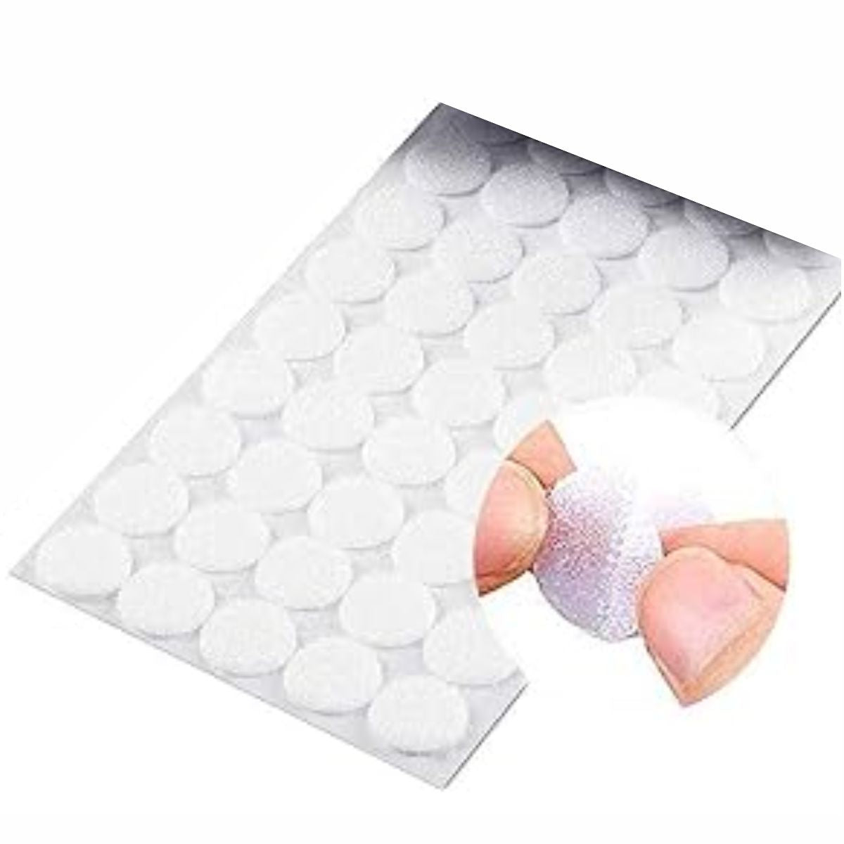 99 Circulitos de Velcro Adhesivo Blancos de 1cm Adhesivos / Pegamentos Hobbees
