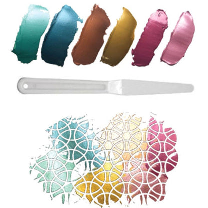 Metallic Texture Paste Set / Kit de Pasta Texturizadora Metálica Pastas Texturizadoras y Medios Mixtos Vicki Boutin