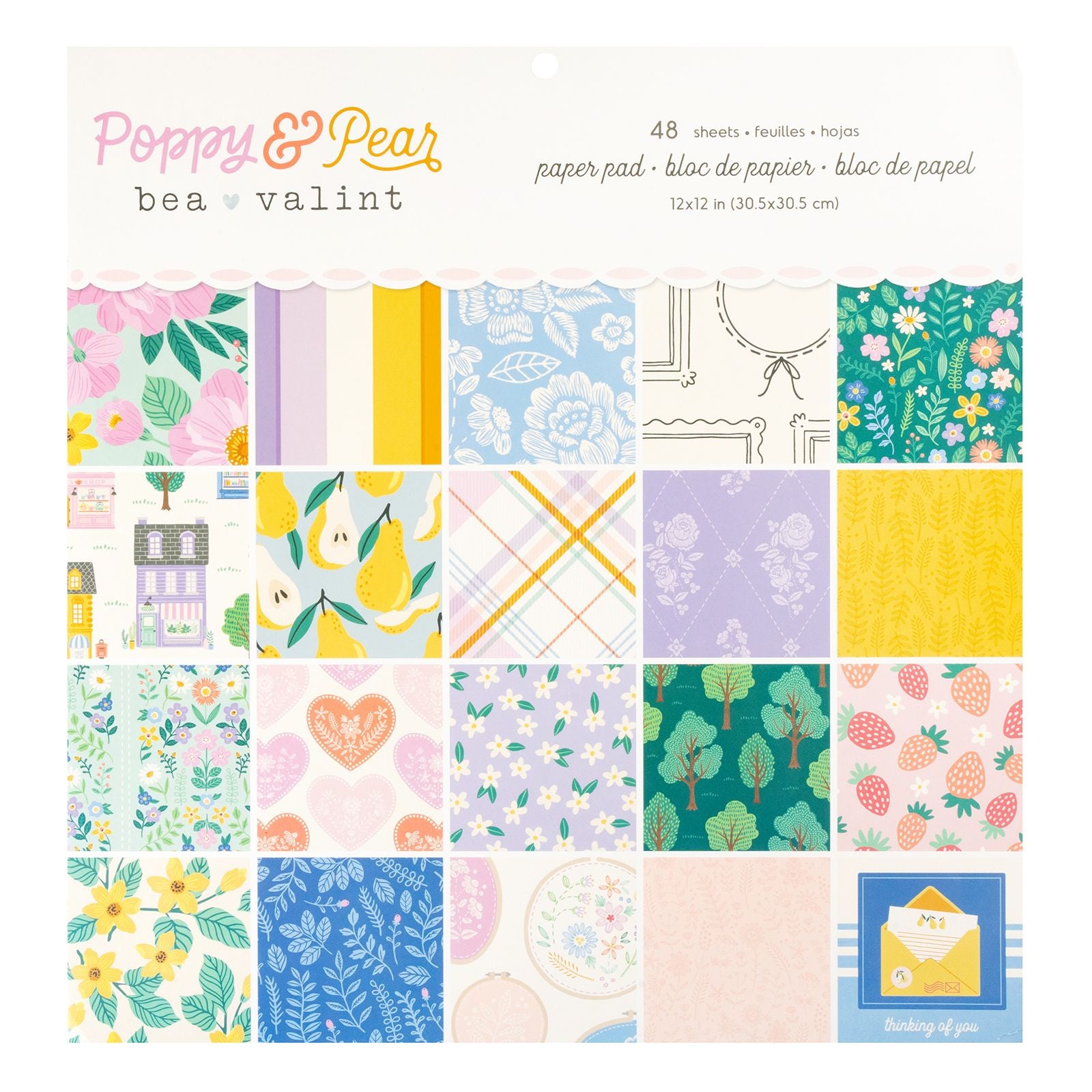 Poppy & Pear Paper Pad 12" / Block de Papel Bea Valint