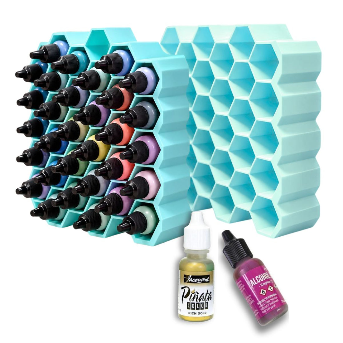 Organizador Panal para Tintas al Alcohol color Aqua Almacenamiento y Organización Hobbees