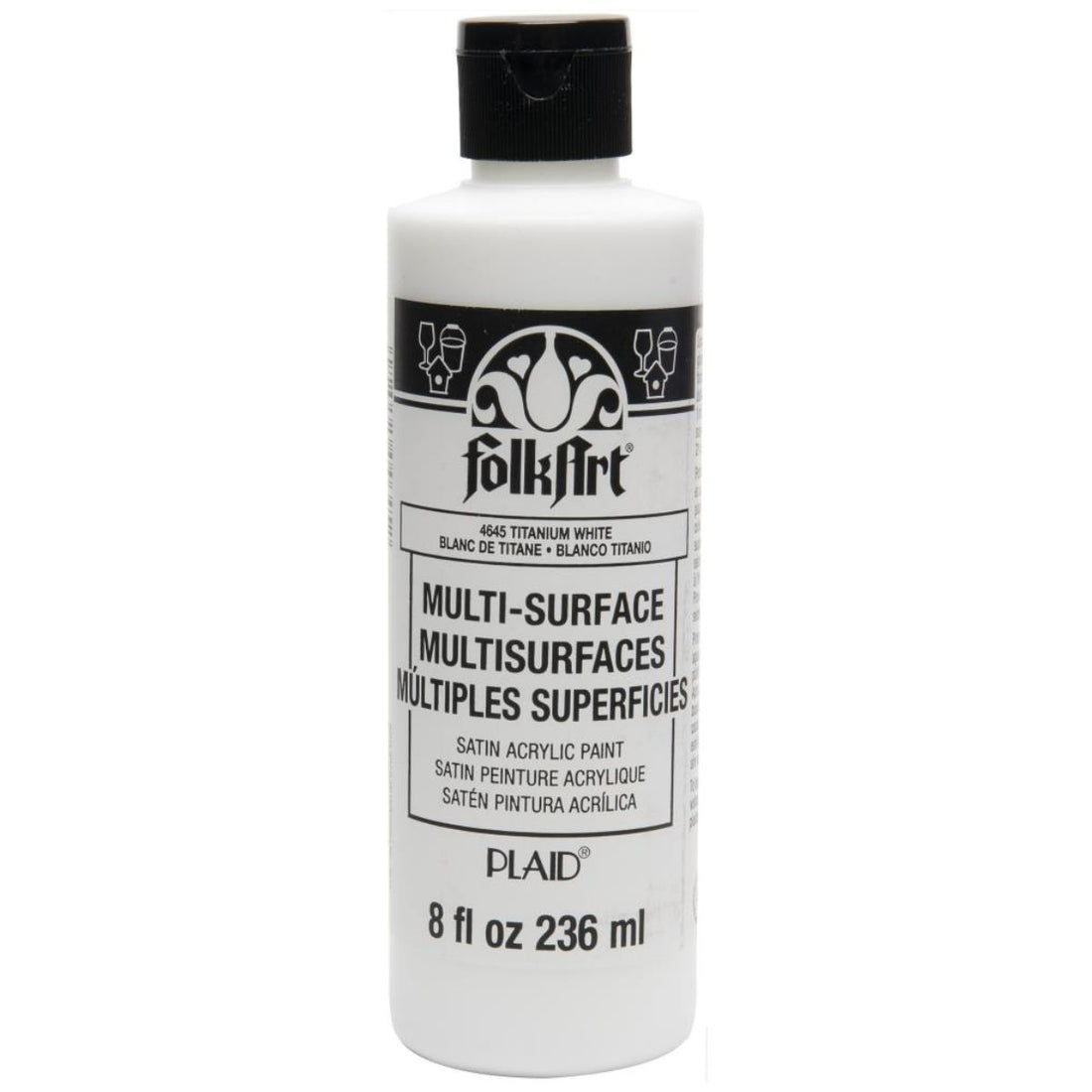 Multi-Surface Paint Titanium White / Pintura Multisuperficie Blanco de Titanio Acrìlicos Folk Art