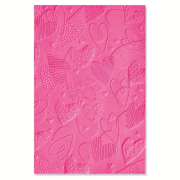 Folder de Grabado 3D Multi Corazones Folders de Grabado Hobbees