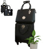Handbag and Roller Set Belvedere Black / Bolsa y Carrito con Ruedas Negro