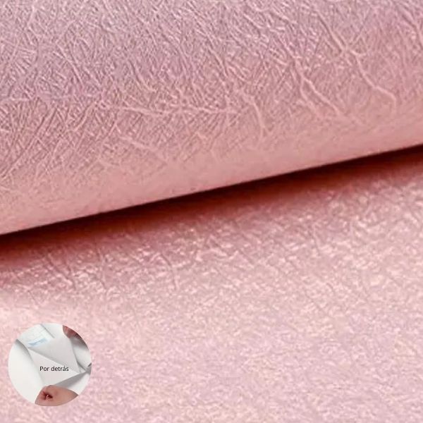 Papel Autoadhesivo con Textura Seda Rosa. Encuadernacion Hobbees