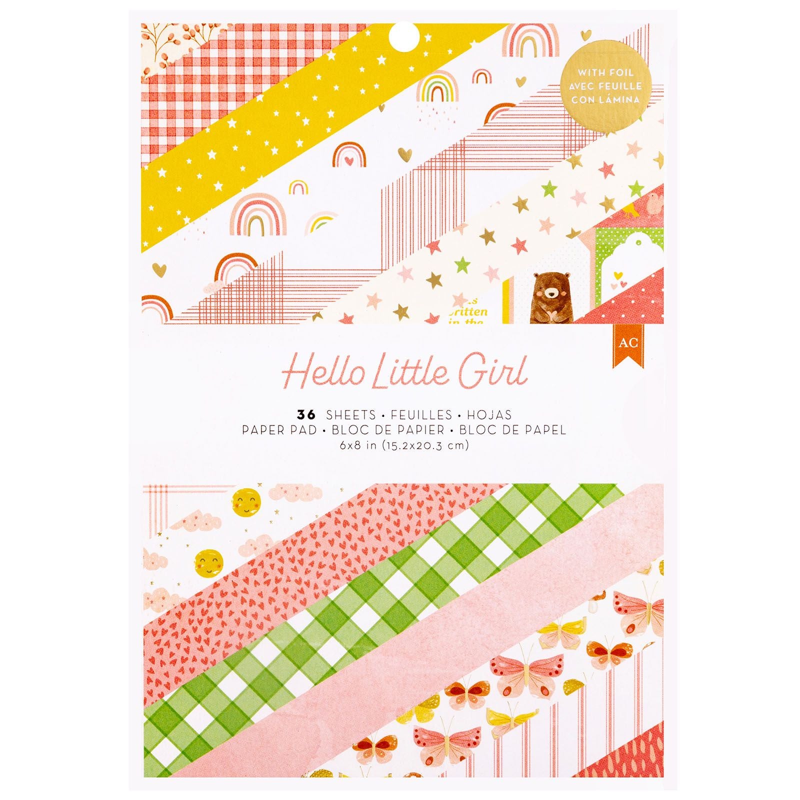 Hello Little Girl Paper Pad 6" / Block Papel Hola Pequeña