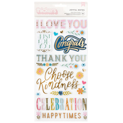 Joyful Notes Thickers Stickers / Estampas Gruesas Decorativas Stickers Pink Paislee