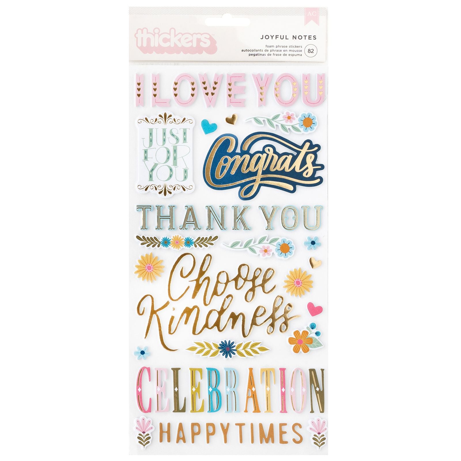 Joyful Notes Thickers Stickers / Estampas Gruesas Decorativas