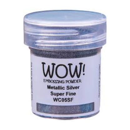 Super Fine Metallic Silver Embossing Powder / Polvo de Embossing Plata Metálica Super Fino Polvos de Embossing Wow!