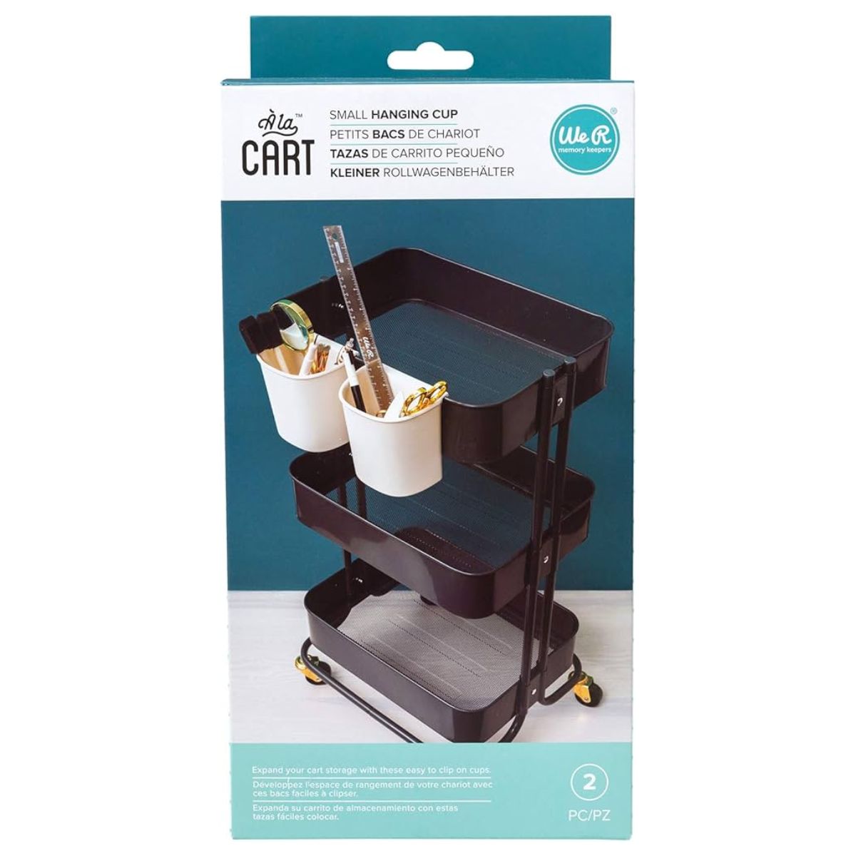 A La Cart Small Hanging Cups 2/Pkg / Organizadores para Carrito Almacenamiento y Organización We R Memory Keepers