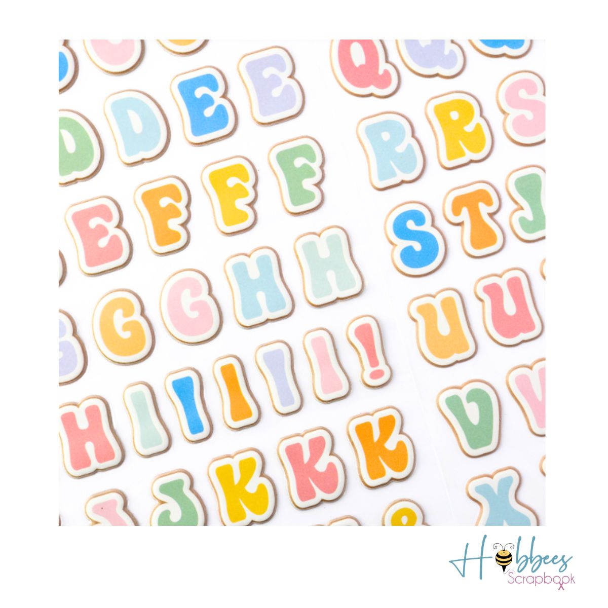 Thickers Groovy Alphabet Stickers / Calcomanias Esponjadas De Alfabeto