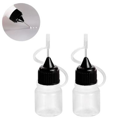 2 Botellas Aplicadoras Apachurrables Punta de Precisión 3ml Herramientas Hobbees