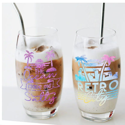 Glitter Brush Vinyl Sheets Pack / 9 Hojas de Vinil Glitter Estampado Viniles Teckwrap