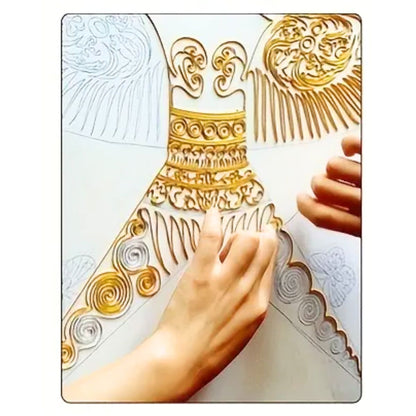 Alambre Plano para Pintura Cloisonné Dorado Accesorios Hobbees