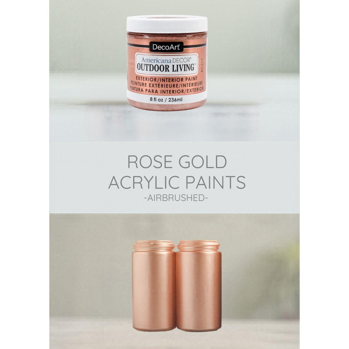 Americana Metallic Paint Rose Gold / Pintura Metálica Oro Rosa Pintura DecoArt