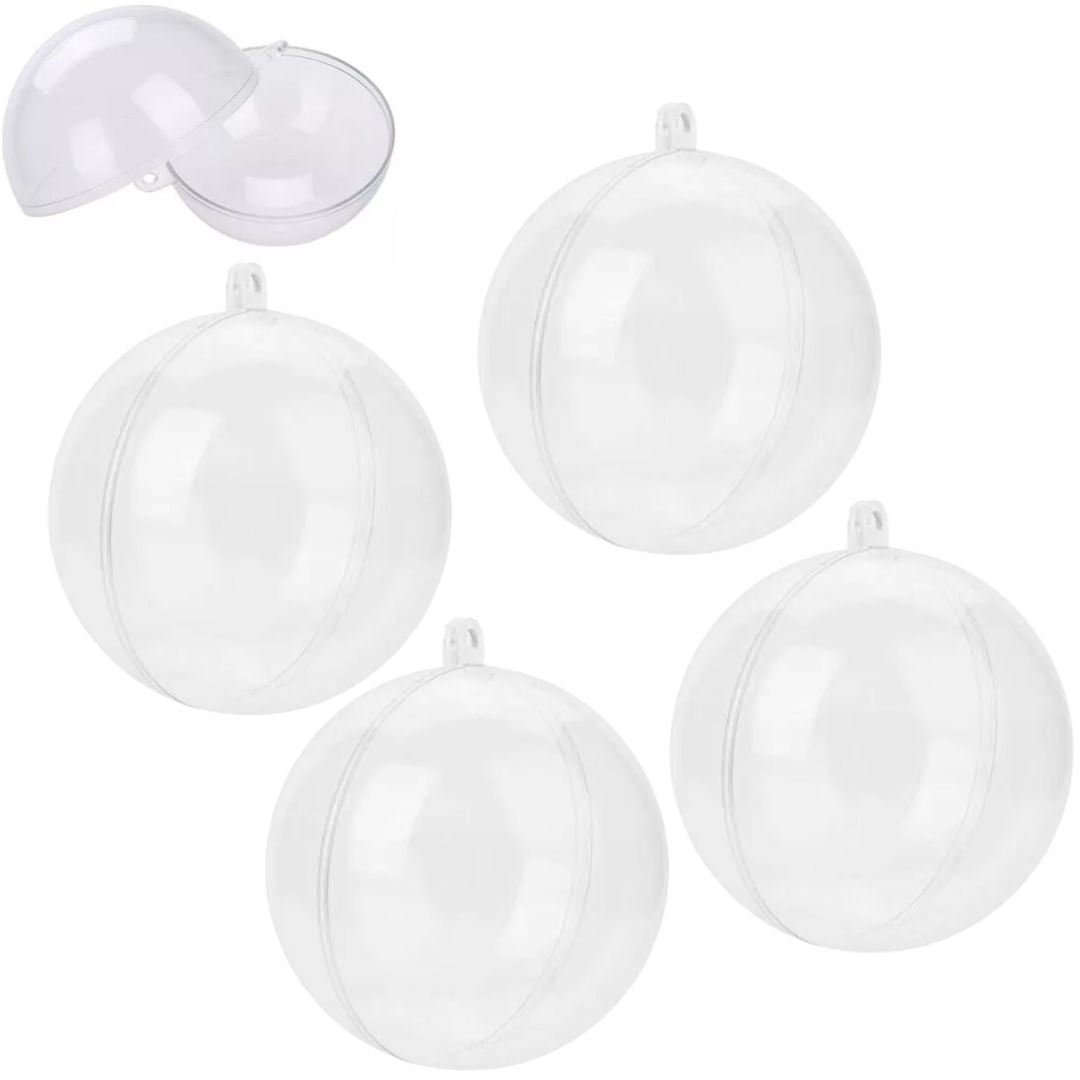 6 Esferas de Plástico para Rellenar 8cm