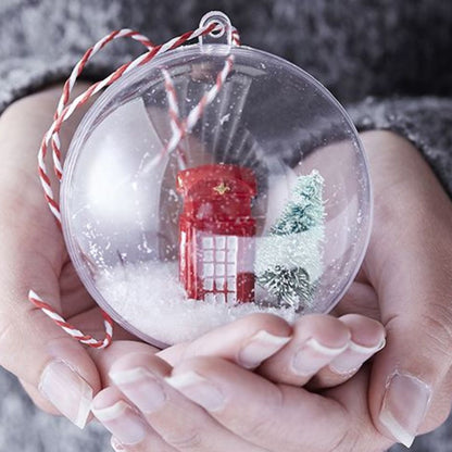 5 Esferas de Acrílico para Rellenar 8cm Adornos / Embellishments Hobbees