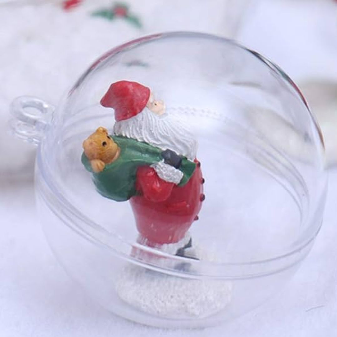 5 Esferas de Acrílico para Rellenar 8cm Adornos / Embellishments Hobbees