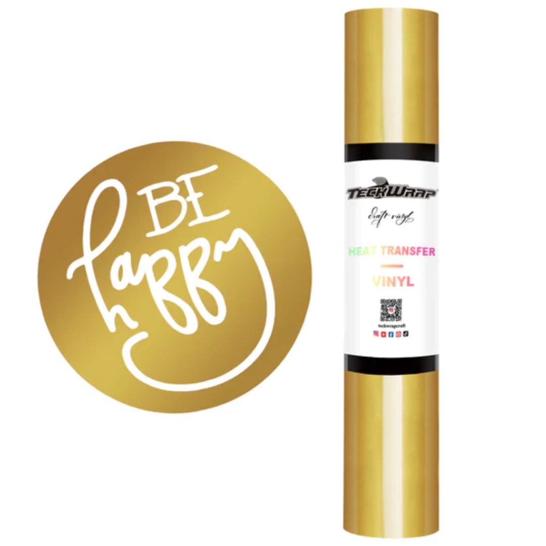 PU Heat Transfer Vinyl Gold  / Vinil De Transferencia De Calor Oro Viniles Teckwrap