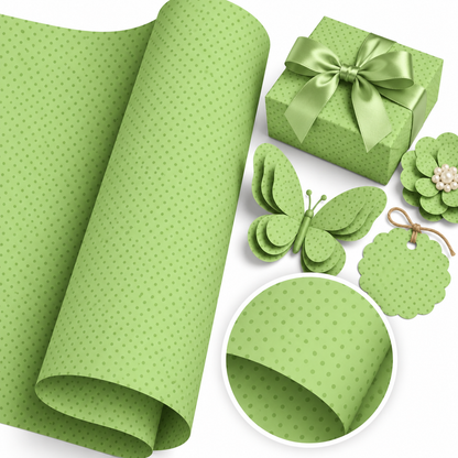 Avocado Dot Cardstock / Cartulina Textuizada de Puntitos Doble Cara Papel, Hojas Sueltas BoBunny
