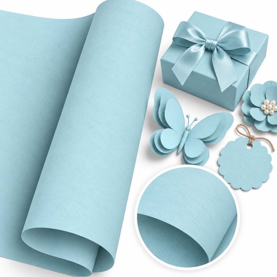 Baby Blue Foundations 12" Cardstock / 10 Hojas de Cartulina Color Azul Bebé