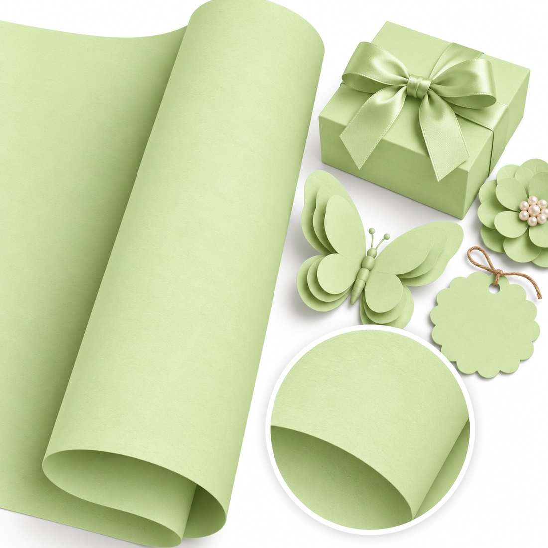 Bright Green Foundations 12" Cardstock / 10 Hojas de Cartulina Color Verde Brillante