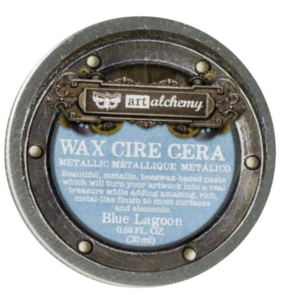 Finnabair Art Alchemy Metallique Wax Blue Lagoon / Pintura en Cera Azul Laguna Pintura y Medios Mixtos Prima Marketing
