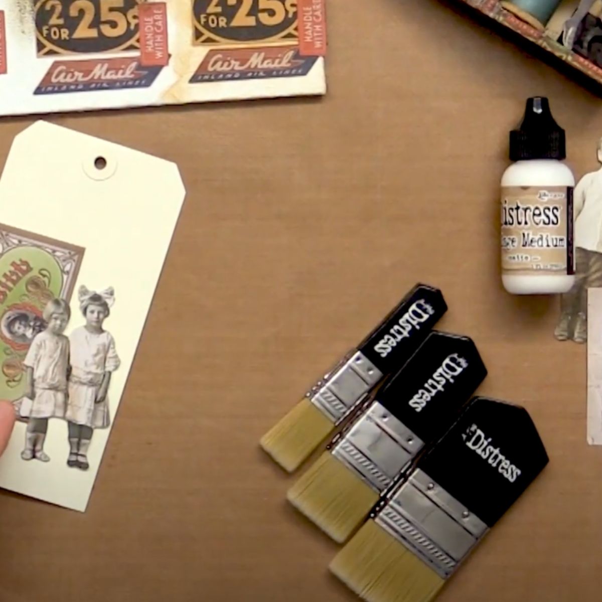 Distress Collage Brush 3/4" / Pincel para Collage  Tim Holtz Pinceles y Brochas Tim Holtz - Ranger