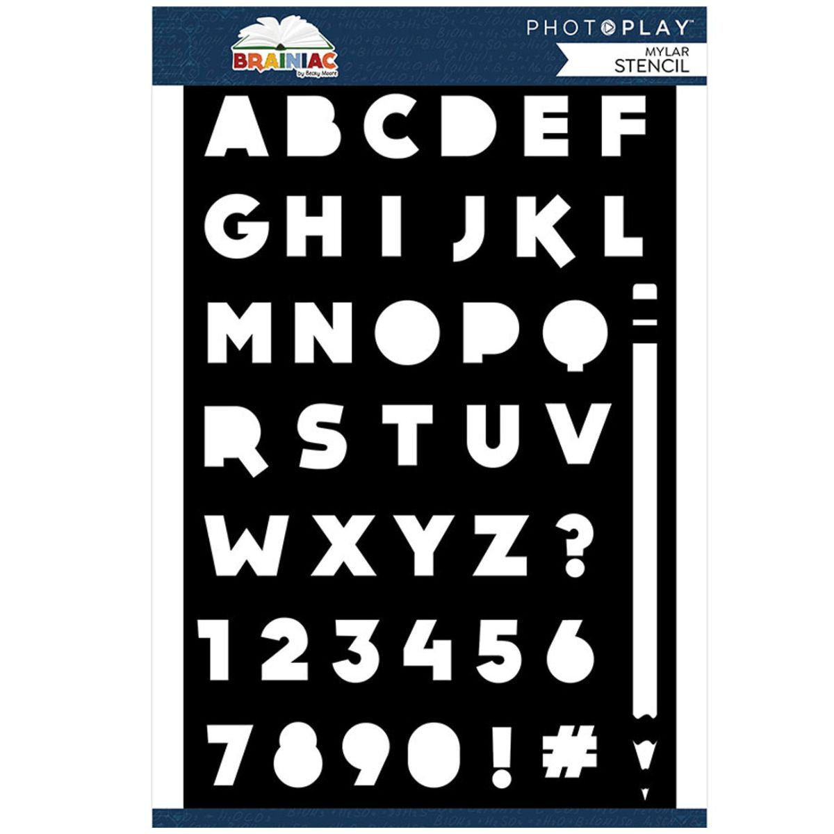 Brainiac Stencil / Plantilla de Alfabeto Cerebrito Esténciles / Plantillas Photo Play