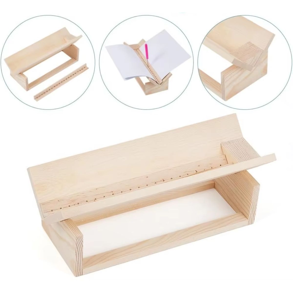 Guía de Madera para Encuadernación Japonesa Encuadernacion Hobbees