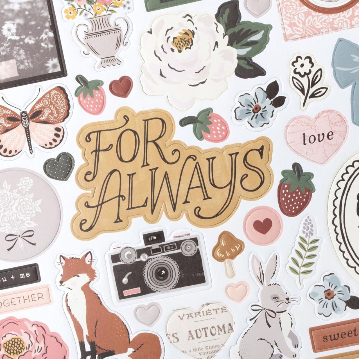 Forever Fields Large Foam Stickers / 52 Stickers de Foam Descontinuado American Crafts