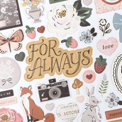 Forever Fields Large Foam Stickers / 52 Stickers de Foam Descontinuado American Crafts