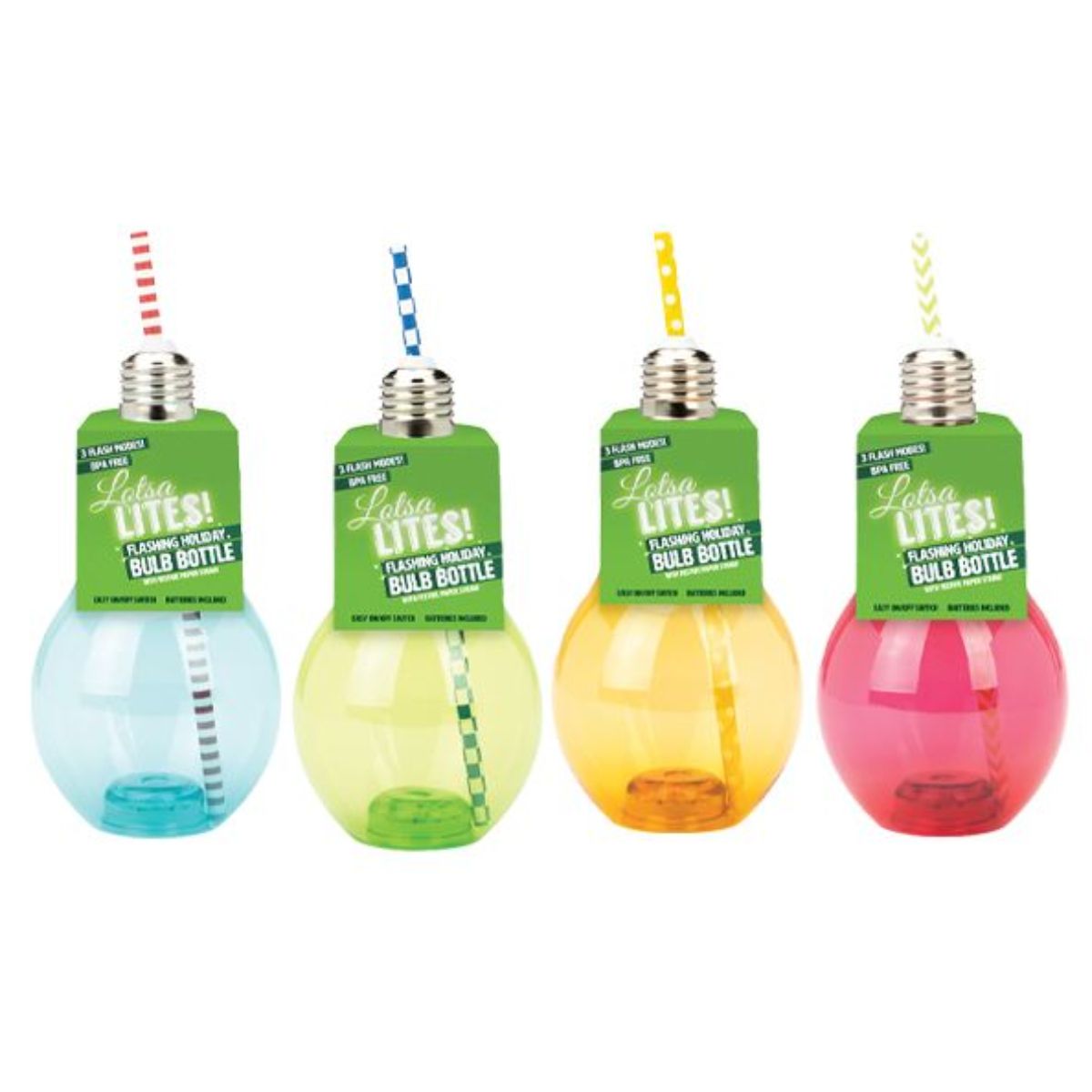 Flashing Holiday Beverage Bulb / Vaso que se Ilumina con Popote Fiestas Impulse