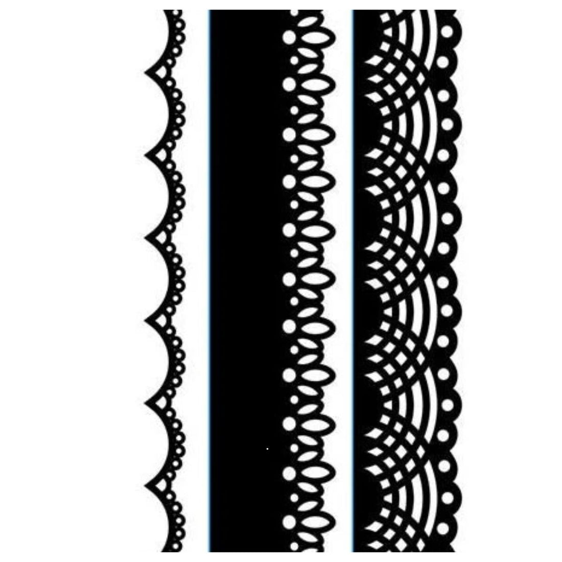 Embossing Lace 3 Pack / Folder de Grabado Borde de Encaje Folders de Grabado Darice