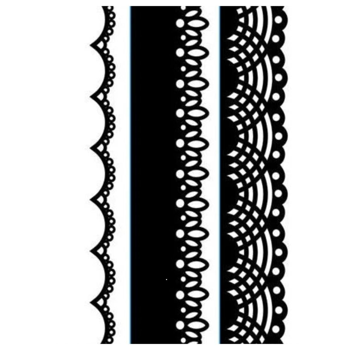 Embossing Lace 3 Pack / Folder de Grabado Borde de Encaje Folders de Grabado Darice