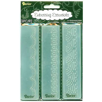 Embossing Lace 3 Pack / Folder de Grabado Borde de Encaje Folders de Grabado Darice