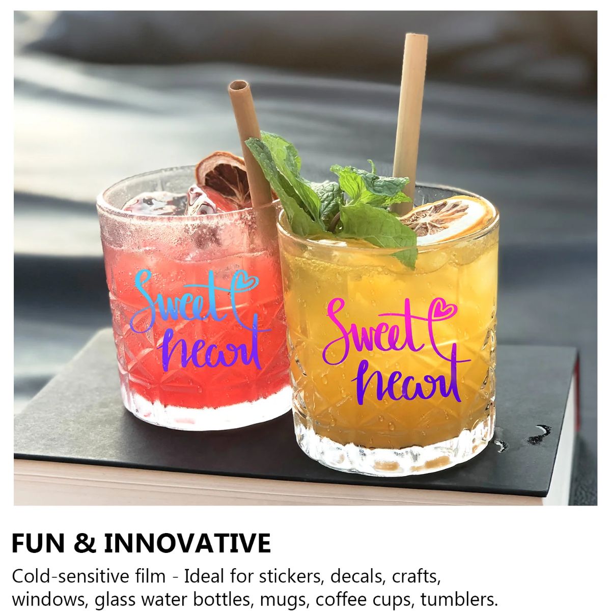 Neon Aqua-Dark Green Cold Color Changing / Vinil Adhesivo Neón Cambia Color con Frío Aqua a Verde Oscuro Viniles Teckwrap